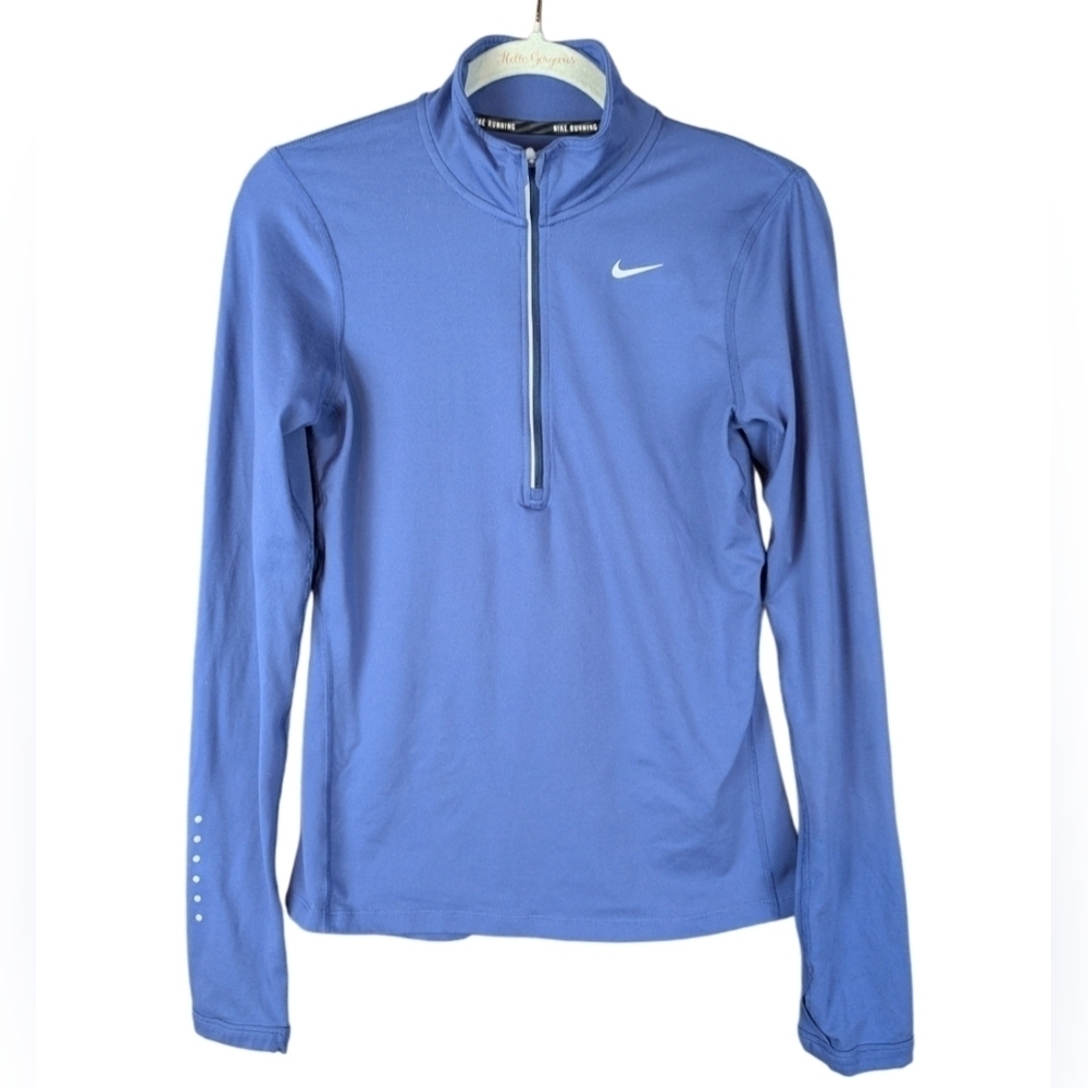 Nike Dri-fit running shirt XS lavender with reflective detail and thumb holes
